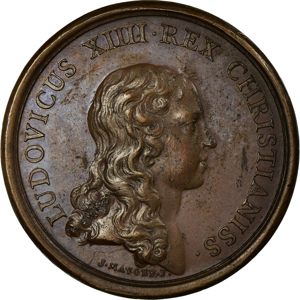 France, Medal, Louis XIV, Prise de Stenay, Sur la Meuse, 1654, Mauger