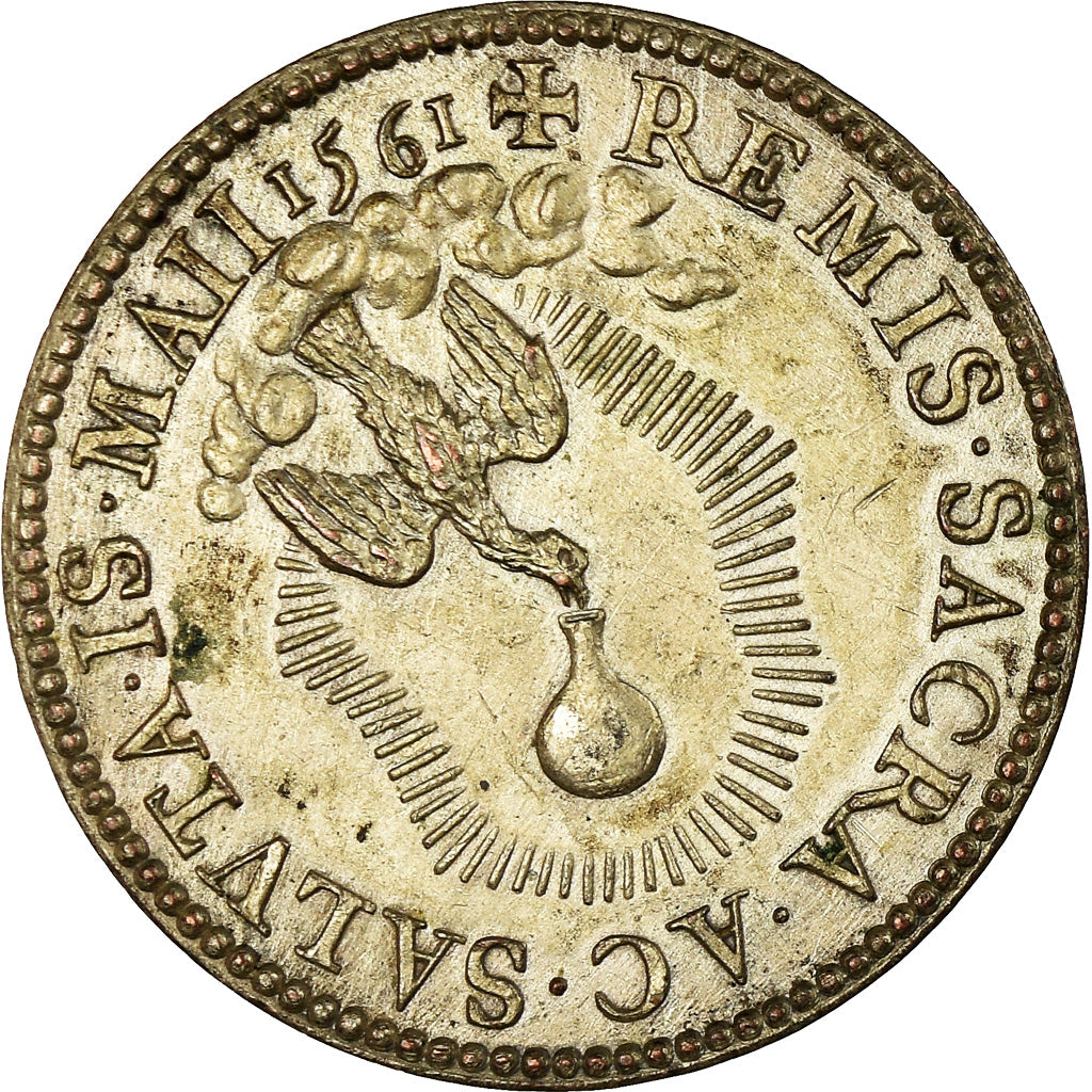 France, Token, Sacre de Charles IX à Reims, EF(40-45), Silvered bronze