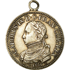 Frankrijk, Token, Sacre de Charles IX à Reims, PR, Silvered bronze