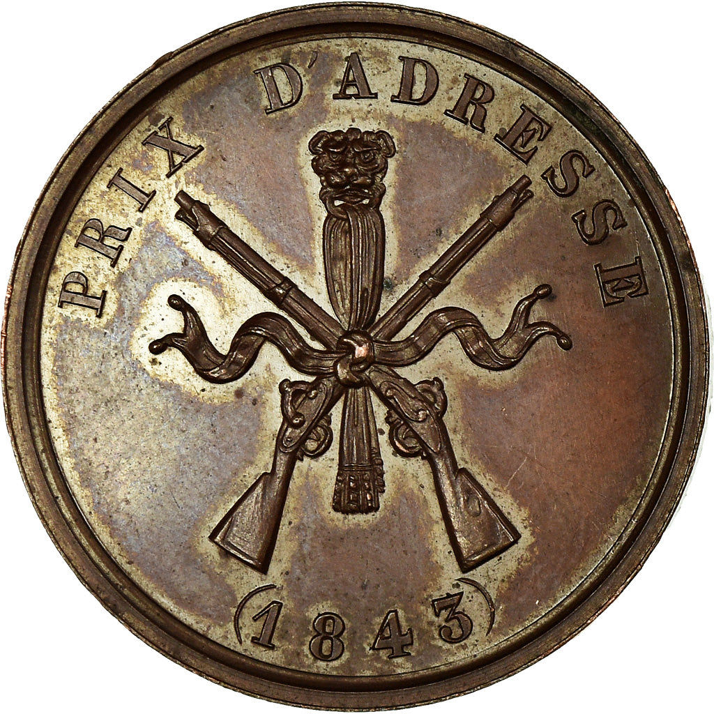 Frankrijk, Token, Arquebuse de Saint Sillas, 1843, PR+, Koper