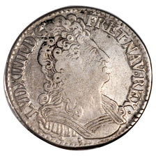 FRANCE, 1/2 Ecu, 1710, Aix en Provence, VF(20-25), Silver, Gadoury #199, 14.91