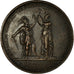 France, Médaille, Napoléon Bonaparte, Lunéville, Uniface,, 1801, Loos, TTB+