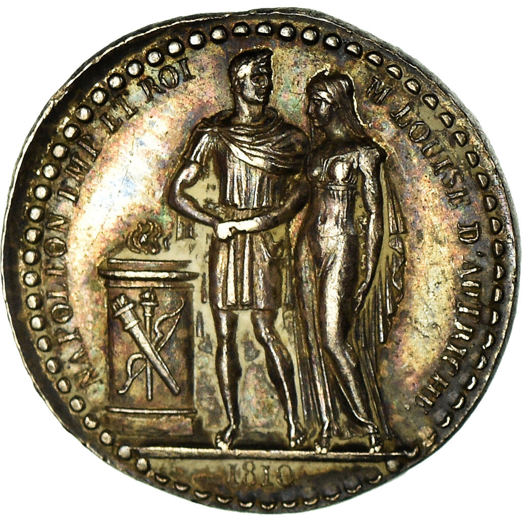 Francia, medaglia, Mariage de Napoléon et Marie-Louise, Quinaire, 1810, Caqué