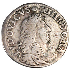FRANCE, 4 Sols dits « des Traitants », 4 Sols, 1676, Lyon, KM #23...