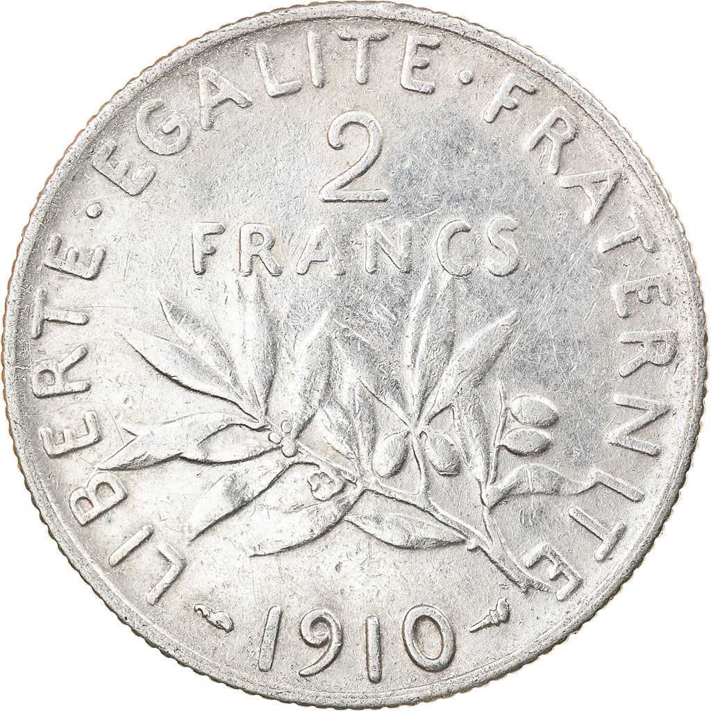 Monnaie, France, Semeuse, 2 Francs, 1910, Paris, TTB, Argent, Gadoury:532
