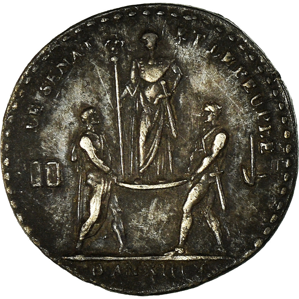 Francia, Token, Napoléon, Quinaire, Sacre de l'Empereur, 1805, BB, Argento