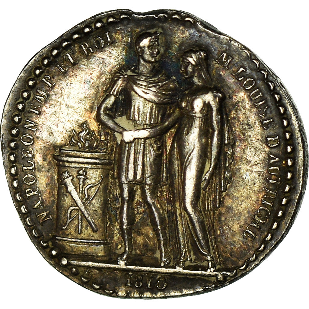 França, Medal, Mariage de Napoléon et Marie-Louise, Quinaire, 1810, Andrieu