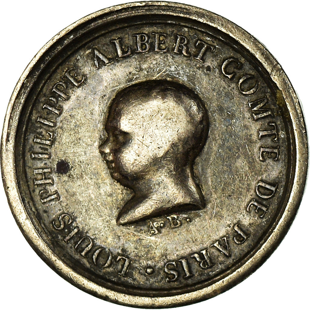Francia, medalla, Louis Philippe Albert, Comte de Paris, Quinaire, History