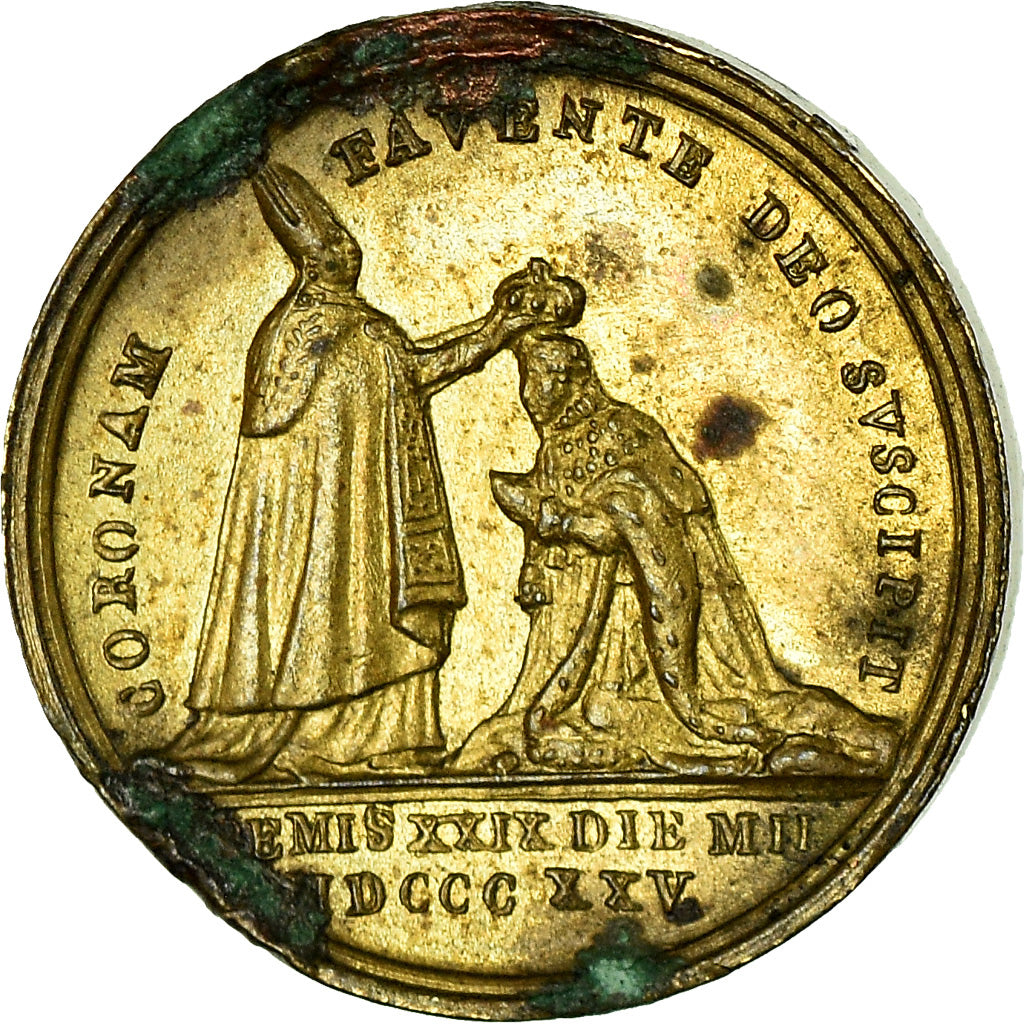 Frankrijk, Medaille, Quinaire du Sacre de Charles X à Reims, History, 1825