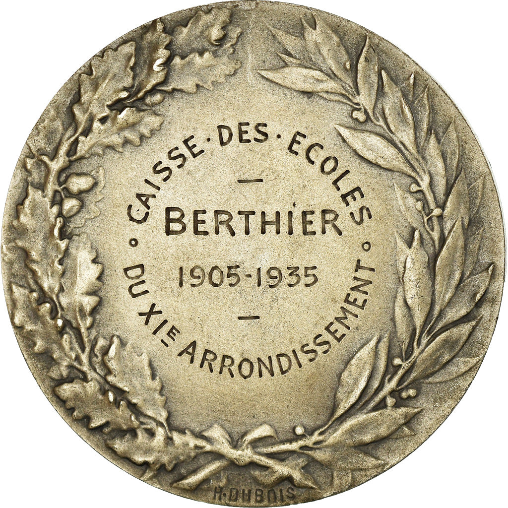 France, Medal, Caisse des Ecoles du XIème Arrondissement, Paris, 1935