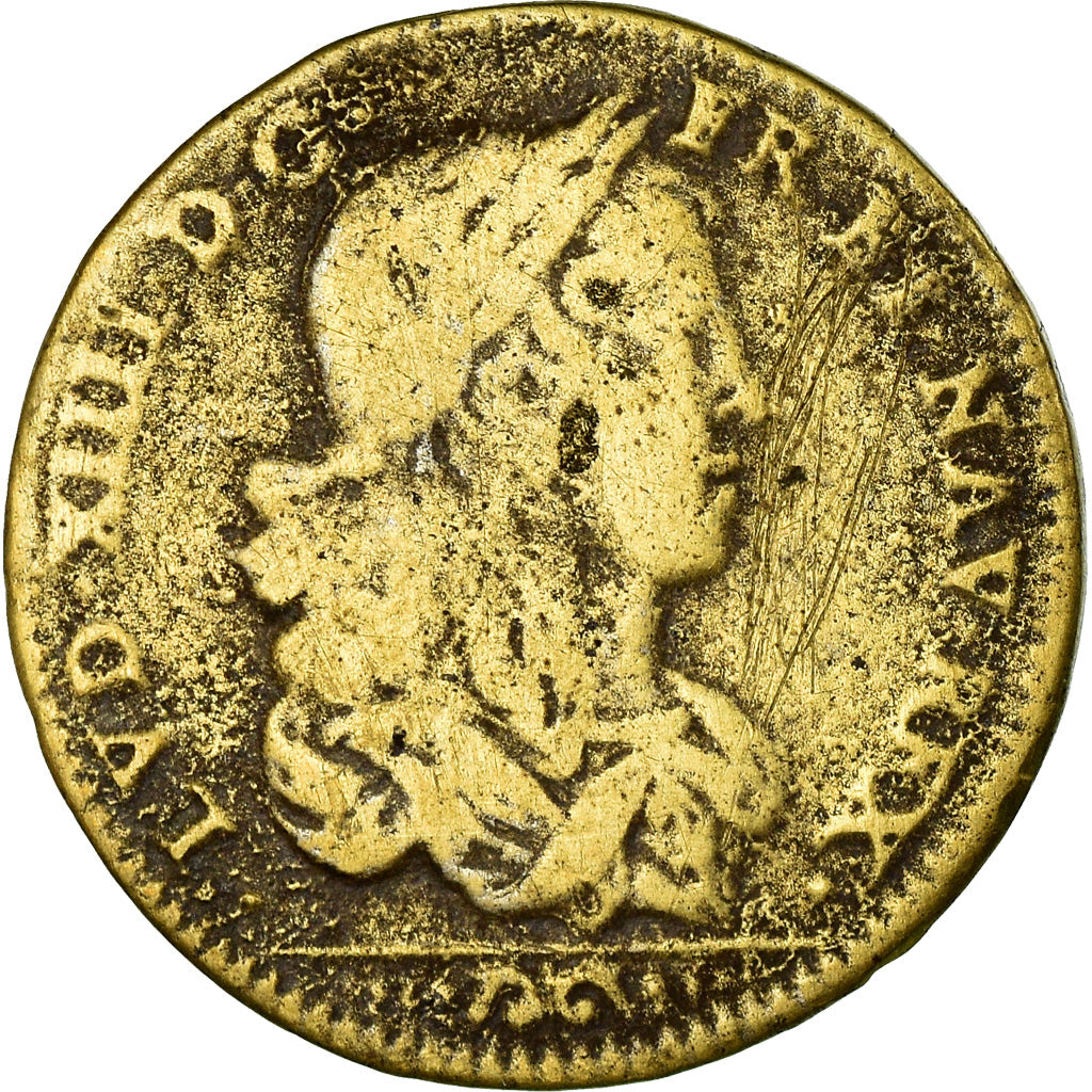 France, Jeton, Louis XIV, Jeton au porc-épic, History, nd (1654), TB, Laiton