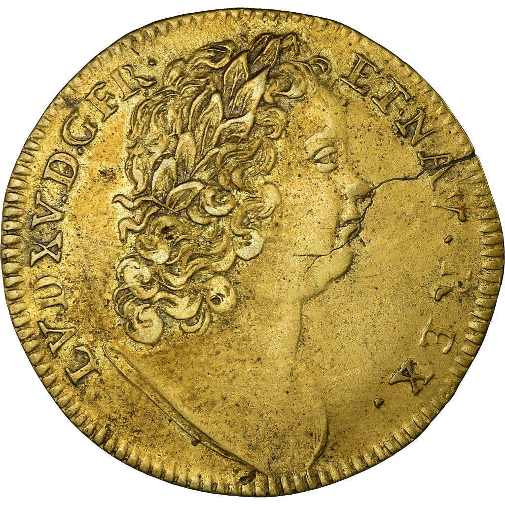 France, Token, Louis XV, Jeton de Nuremberg, History, VF(30-35), Copper