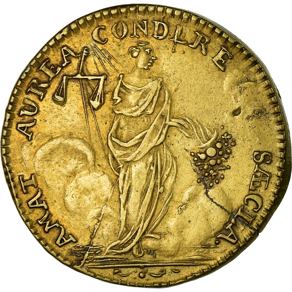 France, Token, Louis XV, Jeton de Nuremberg, History, VF(30-35), Copper