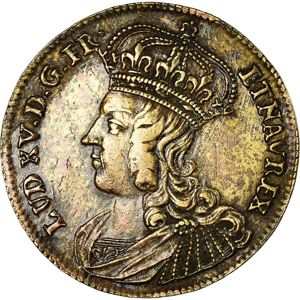 France, Token, Louis XV, Jeton de Nuremberg, History, AU(50-53), Copper