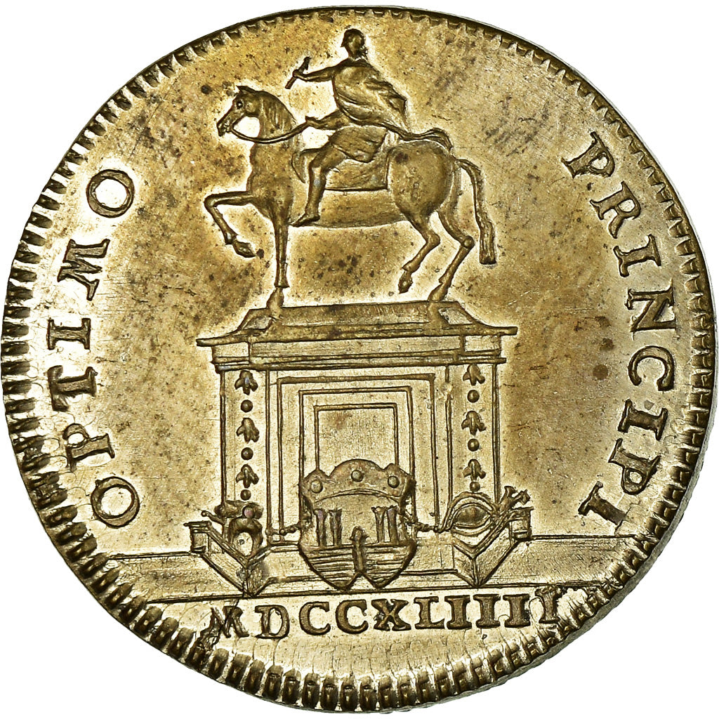 France, Token, Place de la Bourse, Statue Equestre de Louis XV, Bordeaux