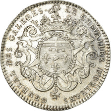 France, Token, Louis XV, Le Chevalier d'Orléans, Général des Galères, 1729