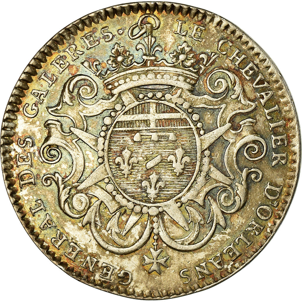 France, Token, Louis XV, Le Chevalier d'Orléans, Général des Galères