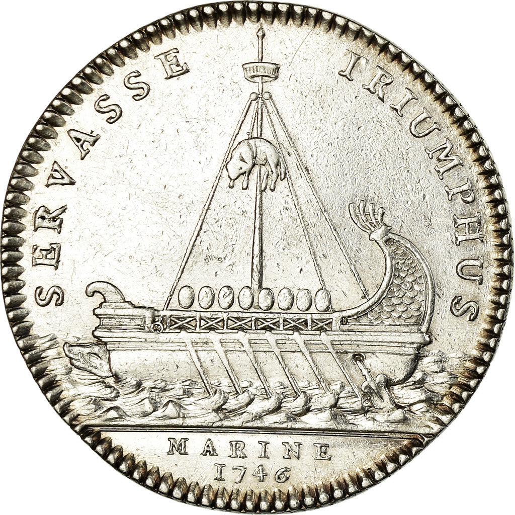 France, Jeton, Louis XV, Galères Royales, Louis-Jean-Marie de Bourbon, 1746