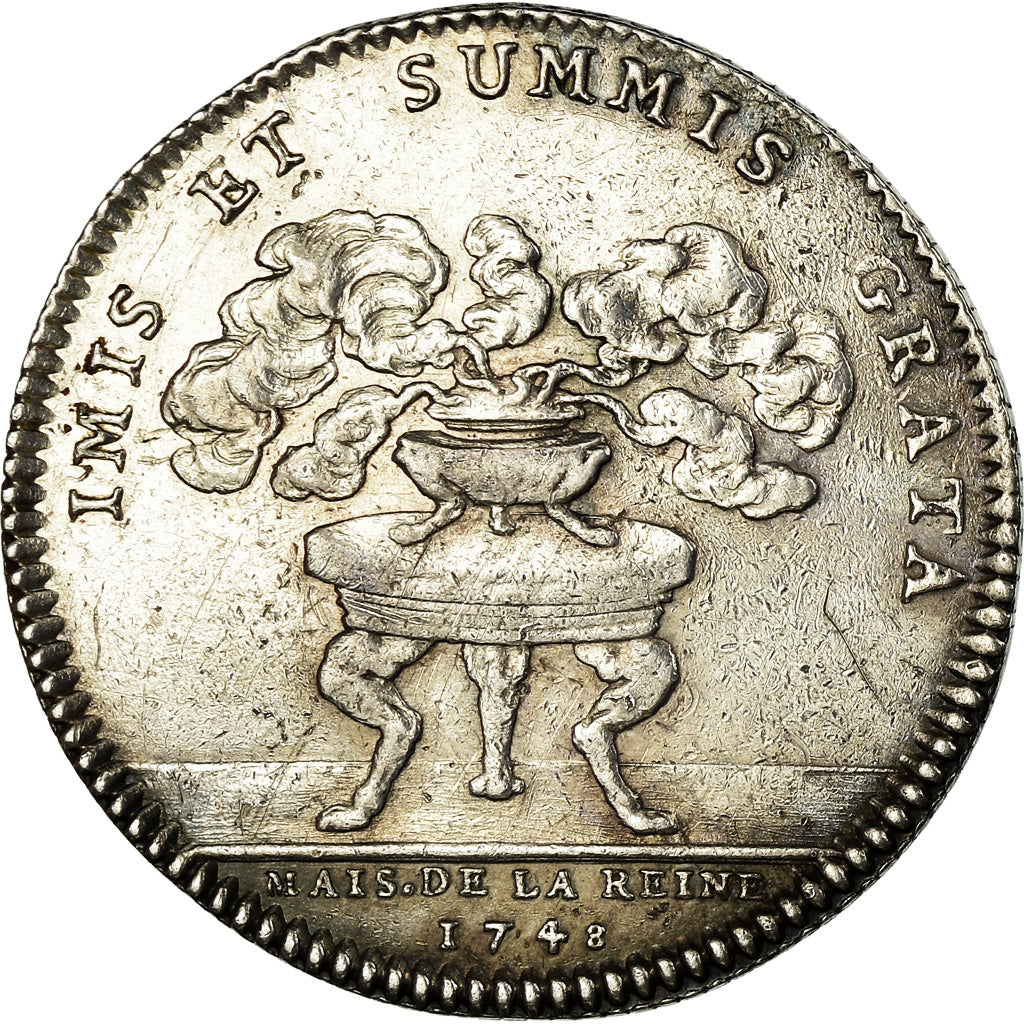 Frankrijk, Token, Louis XV, Maison de la Reine, Vase à Parfums, History, 1748
