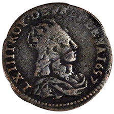FRANCE, Liard de France au buste juvénile, deuxième type, Liard, 1657, Poitiers,