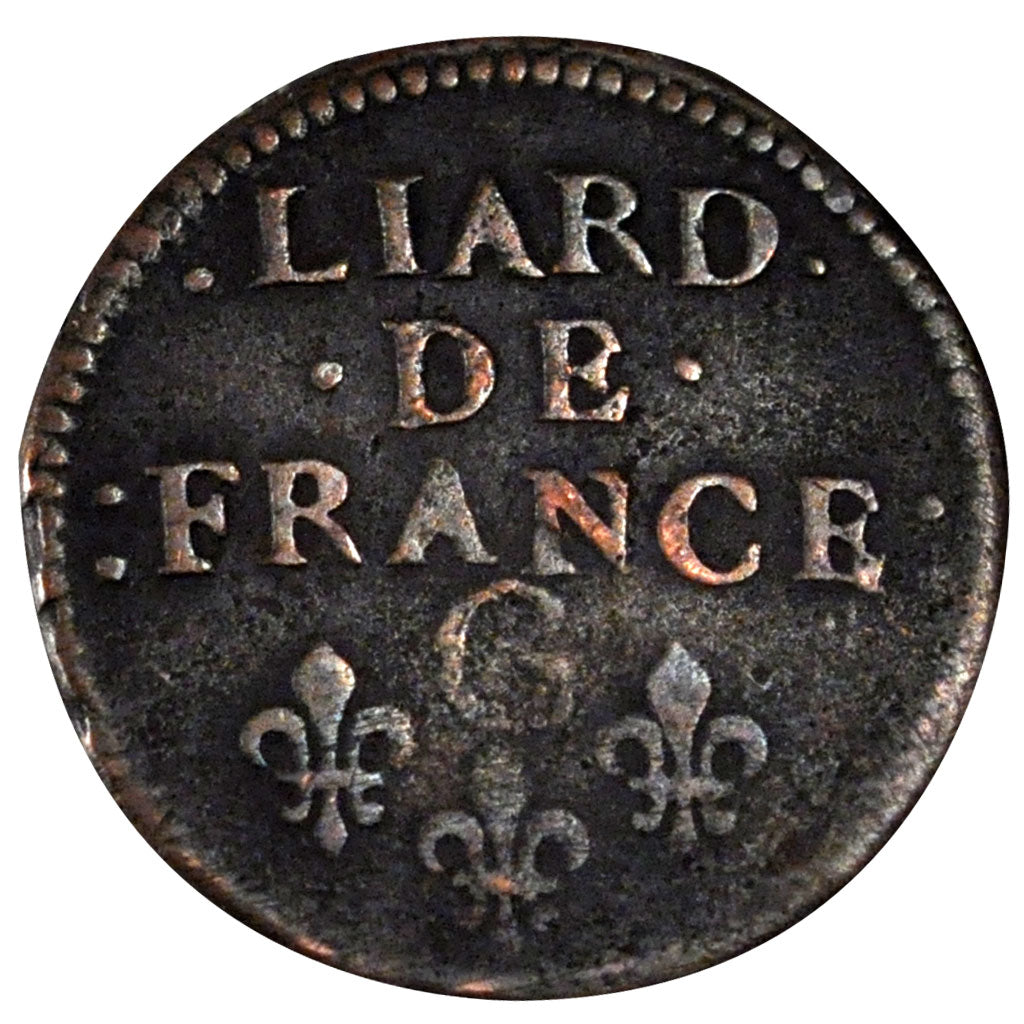 FRANCE, Liard de France au buste juvénile, deuxième type, Liard, 1657, Poitiers,