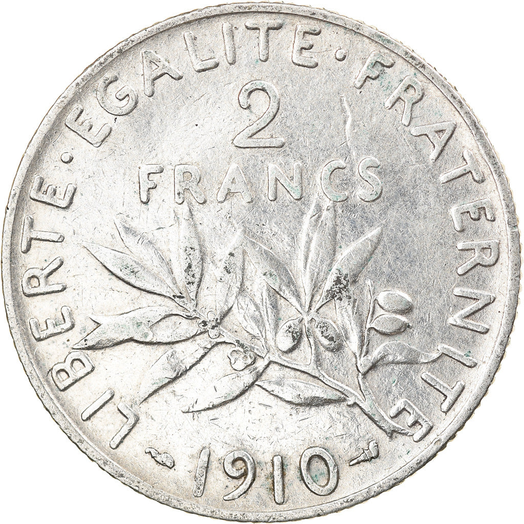 Monnaie, France, Semeuse, 2 Francs, 1910, Paris, TB+, Argent, Gadoury:532