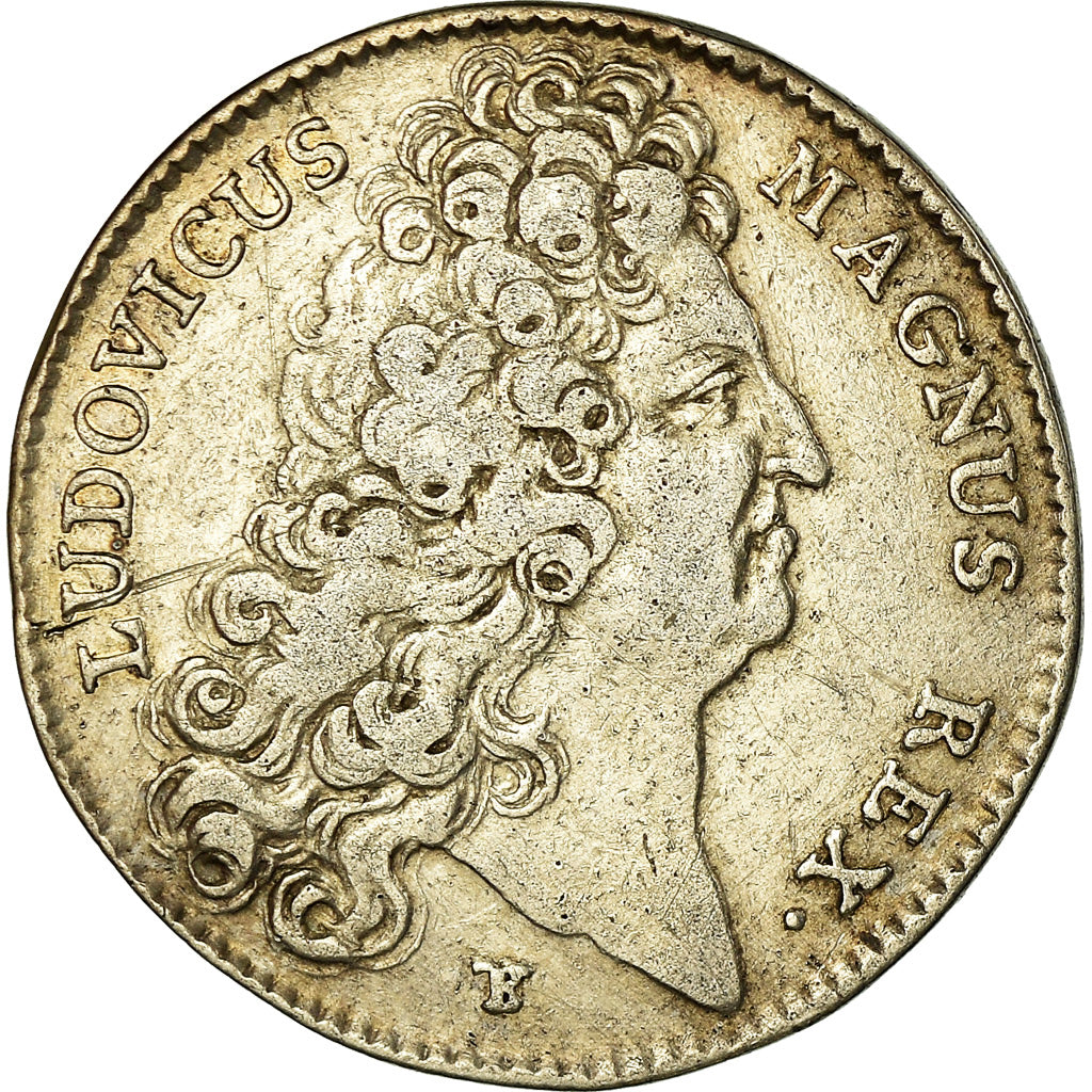 France, Jeton, Louis XIV, Trésor Royal, History, 1707, TB+, Argent