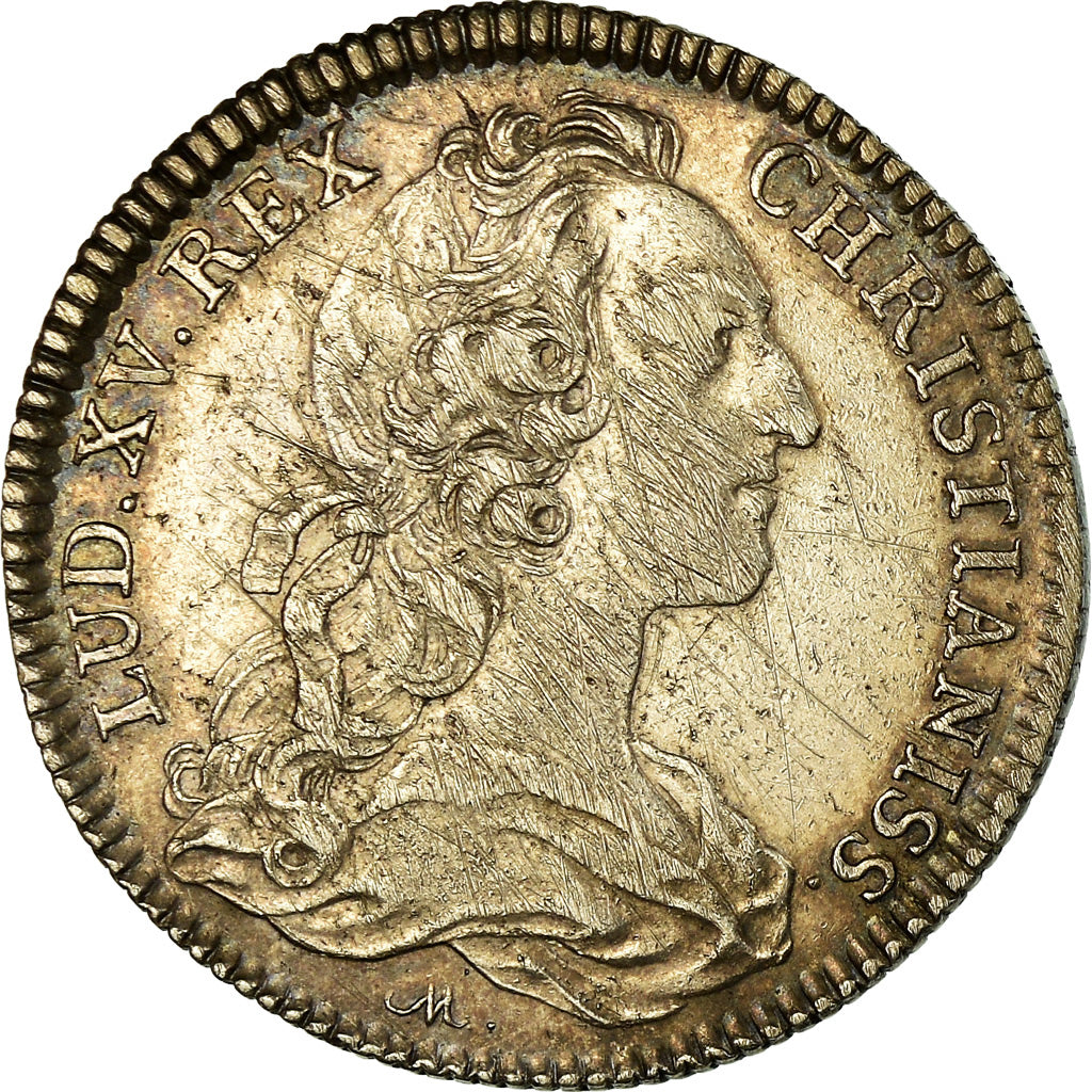 France, Token, Louis XV, Trésor Royal, History, 1743, EF(40-45), Silver