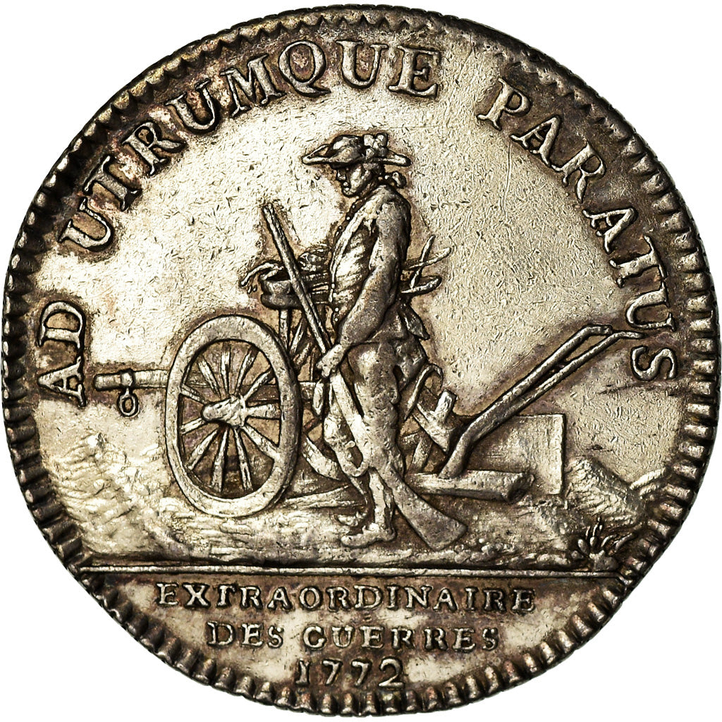 Frankreich, Token, Louis XV, Extraordinaire des Guerres, History, 1772, VZ