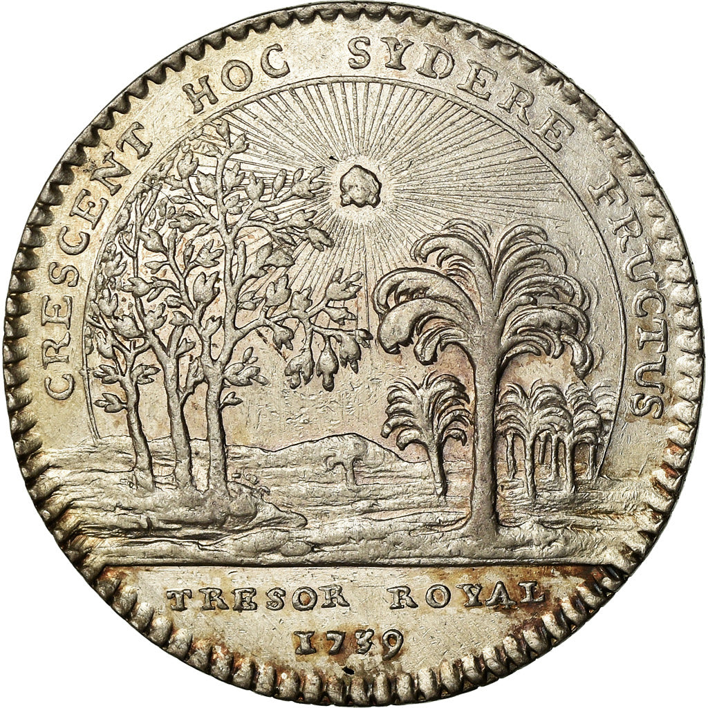 France, Token, Louis XV, Trésor Royal, History, 1739, Duvivier, MS(60-62)