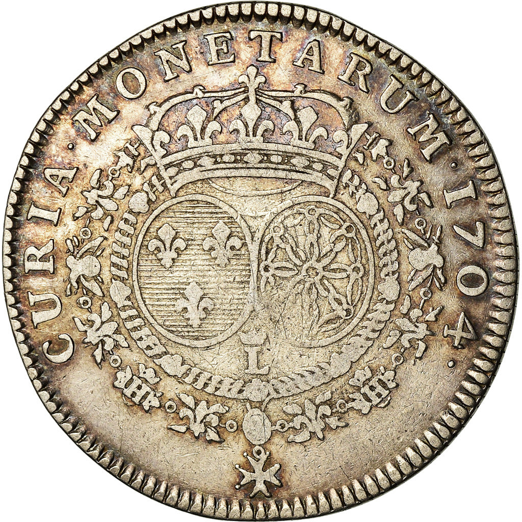 França, Token, Luís XIV, Chambre des Monnaies, História, 1704, VF(30-35)
