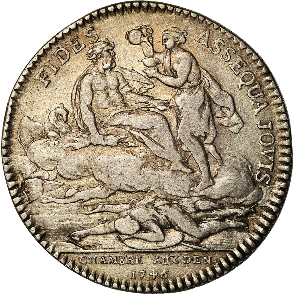 Frankrijk, Token, Louis XV, Chambre aux Deniers, History, 1704, ZF+, Zilver