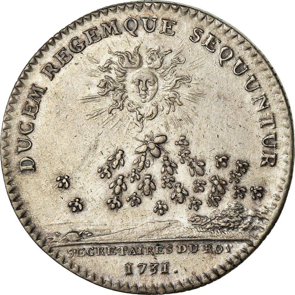 Frankreich, Token, Louis XV, Secrétaires du Roi, History, 1731, SS, Silber