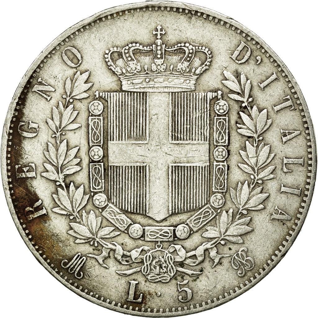 Monnaie, Italie, Vittorio Emanuele II, 5 Lire, 1874, Milan, TTB, Argent, KM:8.3