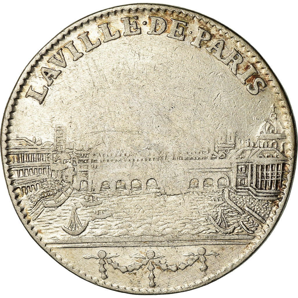 France, Token, Louis XIV, Paris, Administration Municipale, VF(20-25), Silver