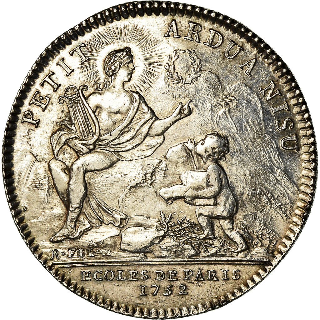 Frankrijk, Token, Louis XV, Université de Paris, 1752, R.Filius, PR, Zilver