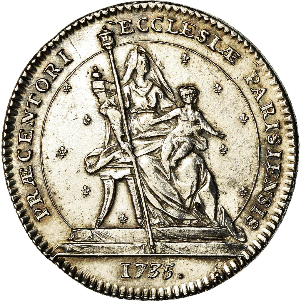 Frankrijk, Token, Louis XV, Université de Paris, 1752, R.Filius, PR, Zilver