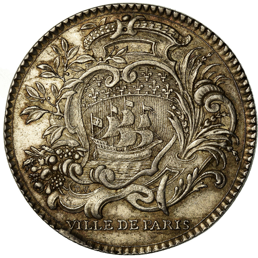 France, Jeton, Louis XV, Ile-de-France, Felix Aubery, Marquis de Vastan