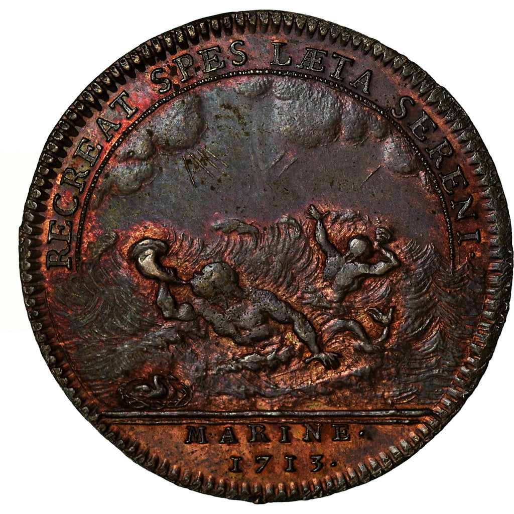 France, Token, Louis XIV, Marine, Louis-Alexandre de Bourbon, Comte de Toulouse