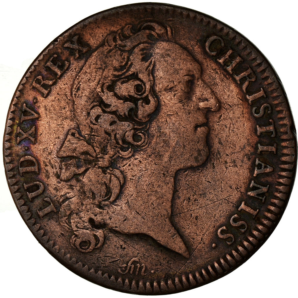 France, Jeton, Louis XV, Ordinaire des Guerres, History, 1753, TB+, Cuivre