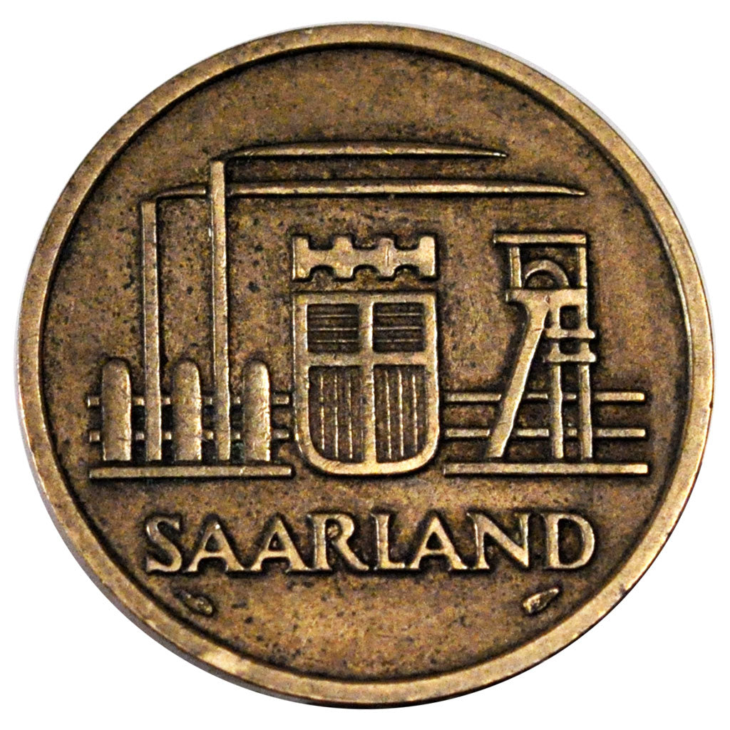 SAARLAND, 50 Franken, 1954, Paris, KM #3, EF(40-45), Aluminum-Bronze, 8.10