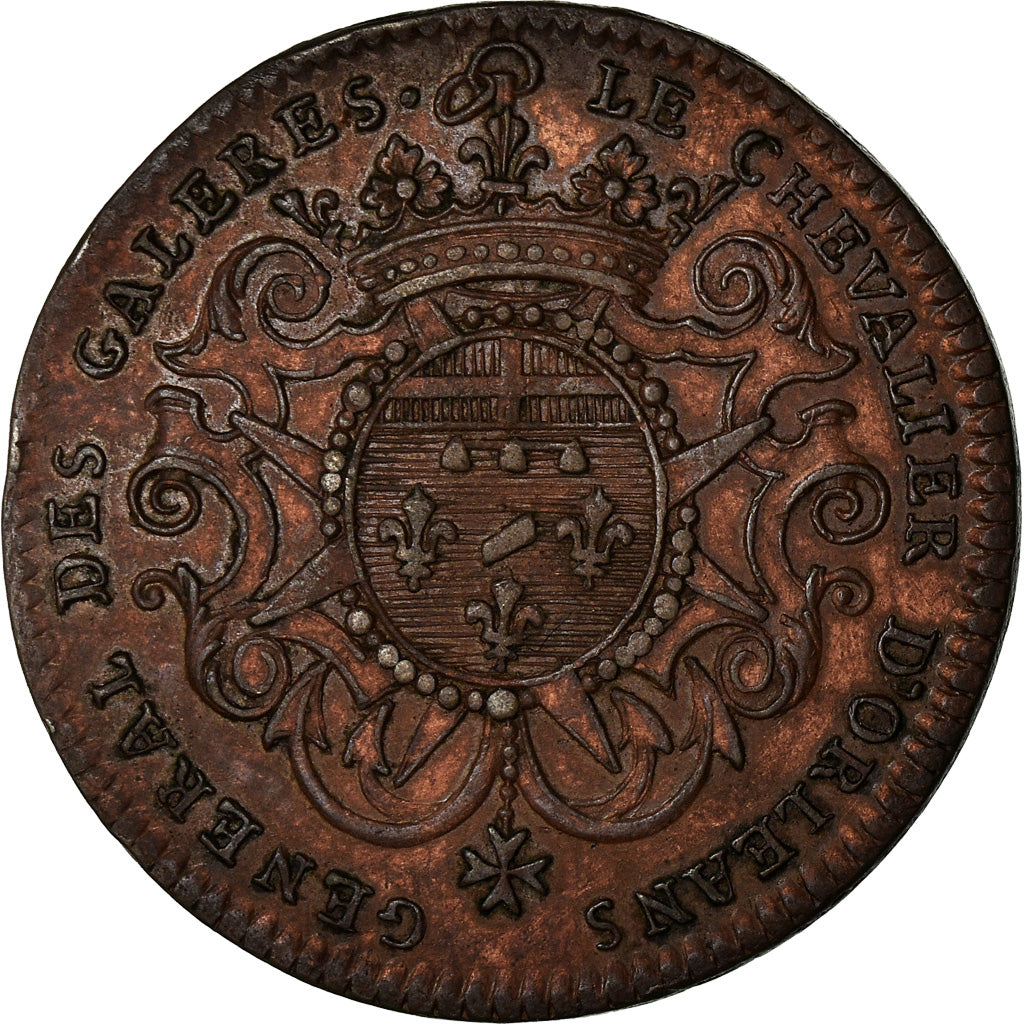 France, Token, Louis XV, Marine, Jean-Philippe d'Orléans, Général des