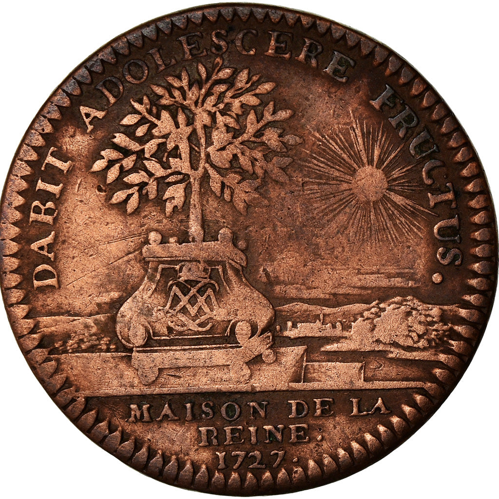 Francia, Token, Louis XV, Maison de la Reine, Marie Leszczinska, History, 1727