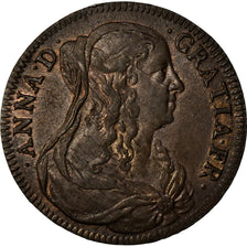 France, Token, Anne d'Autriche, Le Veuvage, History, 1655, EF(40-45), Copper