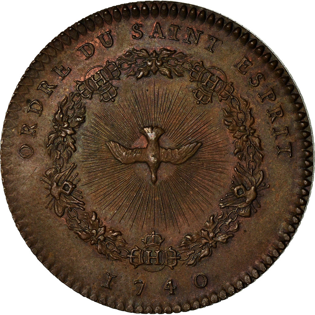 Francia, Token, Louis XV, Ordres du Roi, Ordre du saint-Esprit, History, 1740