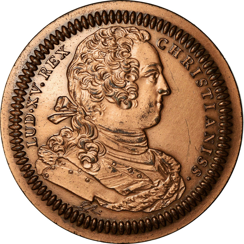 Francia, Token, Louis XV, Colonies françaises de l'Amérique, History, 1754