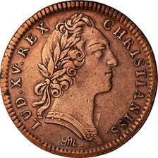Francja, Token, Louis XV, Trésor Royal, Historia, 1754, AU(55-58), Miedź