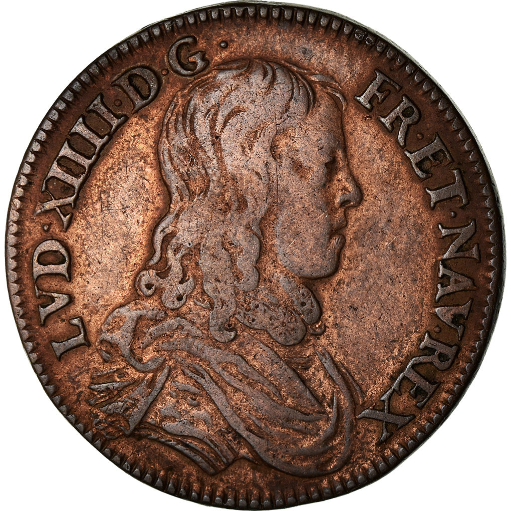 France, Jeton, Louis XIV, Conseil du Roi, History, TB+, Cuivre, Feuardent:244