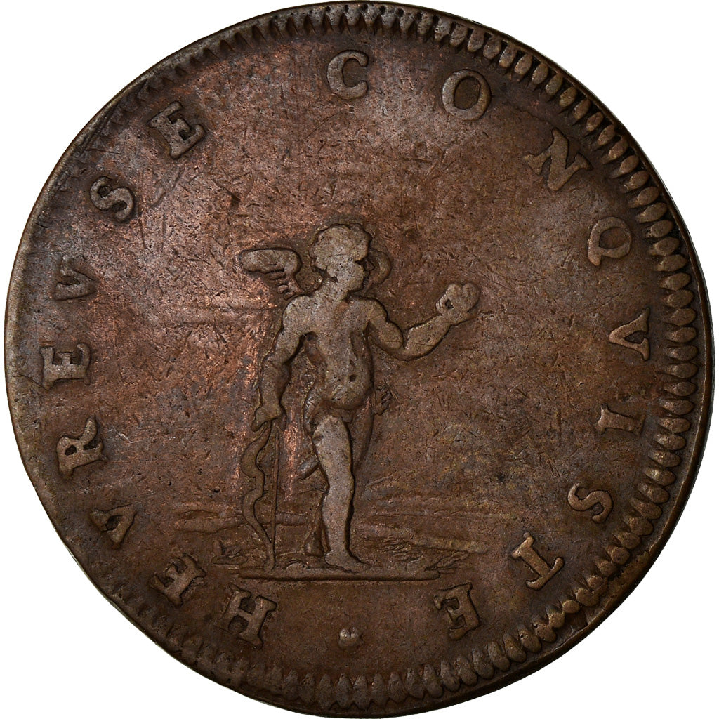 Frankreich, Token, Louis XIV, Amour, Jeton de Galanterie, History, S+, Kupfer