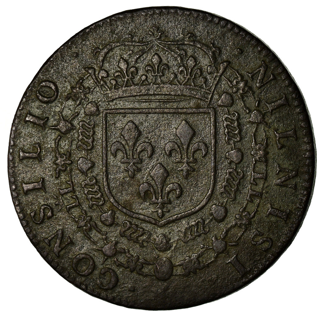 France, Token, Louis XIV, Conseil du Roi, History, 1646, VF(30-35), Copper